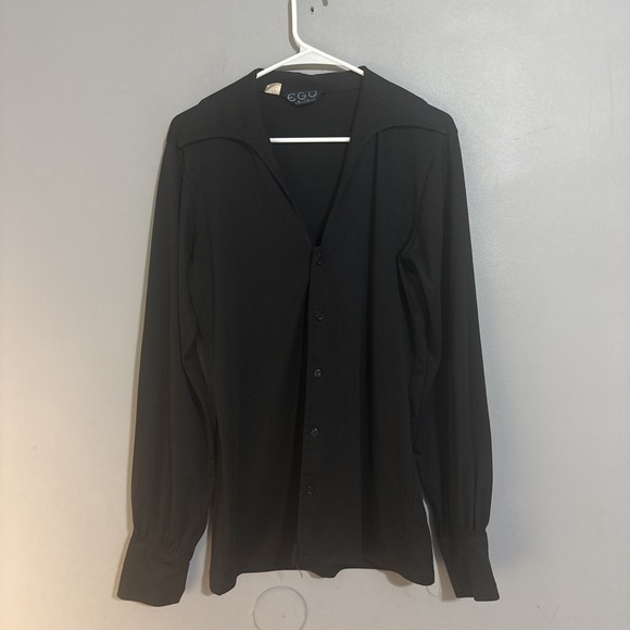 Ego by Bond Street Other - Vtg 70's EGO by Bond Street Men's Black Funky Wide Collar M 15-15